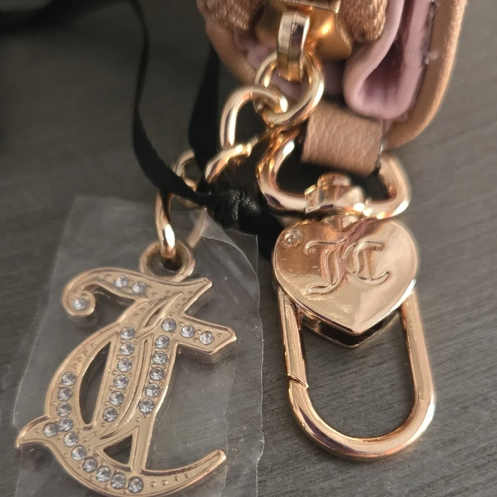 Juicy Couture Tan Coin Pouch with Gold Accents